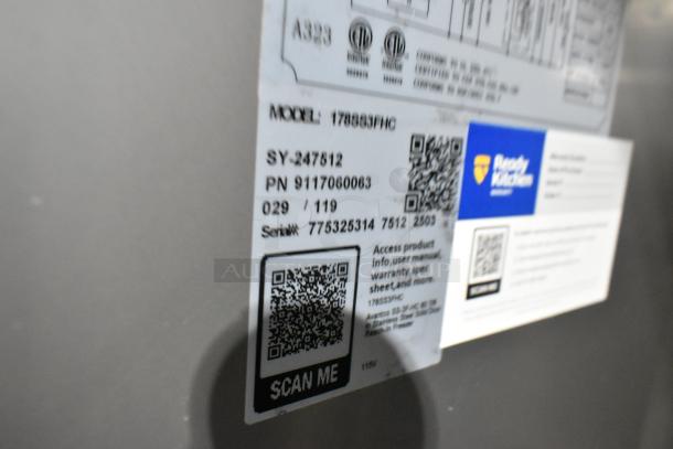 BRAND NEW SCRATCH AND DENT! 2025 Avantco 178SS3FHC Stainless Steel 3 Door Reach In Freezer w/ Poly Coated Racks. 115 Volts, 1 Phase. - Image 9 of 10