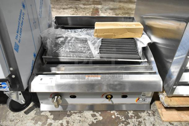 BRAND NEW SCRATCH AND DENT! 2025 Cooking Performance Group 351CRCPG24NL CR-CPG-24-NL 24" Natural Gas Countertop Radiant Charbroiler.  80,000 BTU - Image 1 of 6