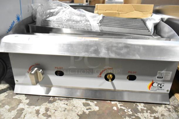 BRAND NEW SCRATCH AND DENT! 2025 Cooking Performance Group 351CRCPG24NL CR-CPG-24-NL 24" Natural Gas Countertop Radiant Charbroiler.  80,000 BTU - Image 2 of 6