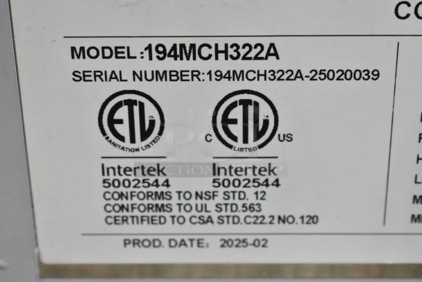 BRAND NEW SCRATCH AND DENT! 2025 Avantco 194MCH322A Stainless Steel Modular Half Cube Ice Machine - 350 lb. 115 Volts, 1 Phase. - Image 8 of 11