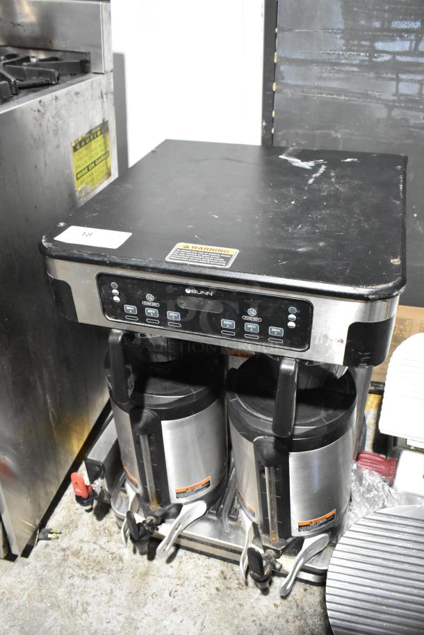 2018 Bunn ICB TWIN SH Stainless Steel Commercial Countertop Double Coffee Machine w/ Hot Water Dispenser, 2 Poly Brew Baskets and 2 Server Satellites. 120/240 Volts, 1 Phase. - Image 2 of 10