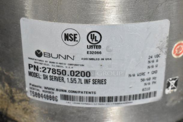 2018 Bunn ICB TWIN SH Stainless Steel Commercial Countertop Double Coffee Machine w/ Hot Water Dispenser, 2 Poly Brew Baskets and 2 Server Satellites. 120/240 Volts, 1 Phase. - Image 8 of 10