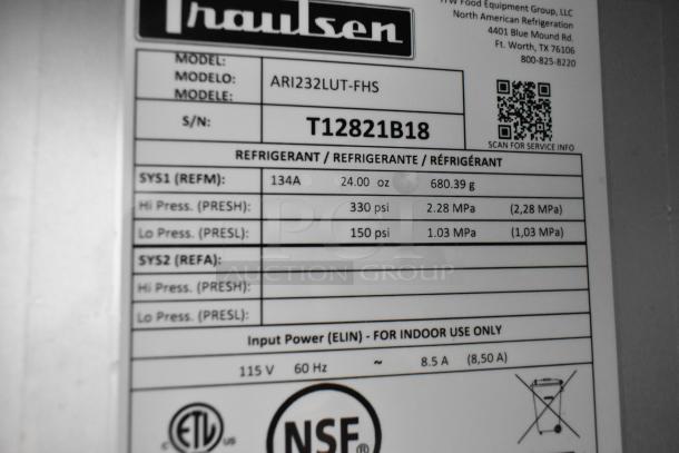 2018 Traulsen ARI232LUT-FHS Stainless Steel Commercial 2 Door Roll In Rack Cooler. 115 Volts, 1 Phase. - Image 6 of 6