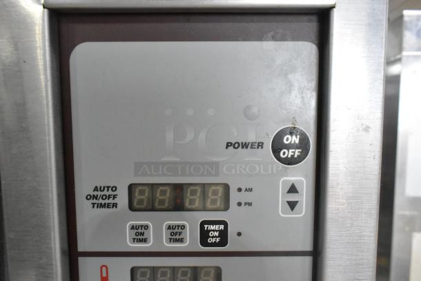 Baxter OV300G Stainless Steel Commercial Natural Gas Powered Mini Rotating Rack Oven w/ Dual Pan Rack on Commercial Casters. 95,000 BTU. - Image 5 of 13