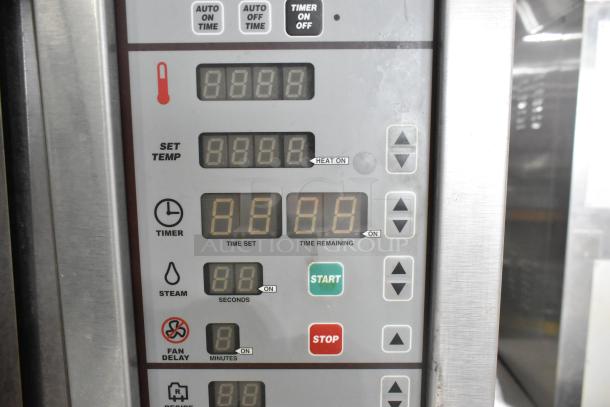 Baxter OV300G Stainless Steel Commercial Natural Gas Powered Mini Rotating Rack Oven w/ Dual Pan Rack on Commercial Casters. 95,000 BTU. - Image 6 of 13