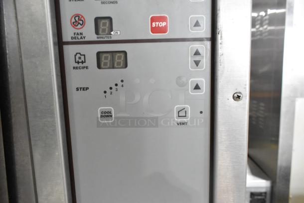Baxter OV300G Stainless Steel Commercial Natural Gas Powered Mini Rotating Rack Oven w/ Dual Pan Rack on Commercial Casters. 95,000 BTU. - Image 7 of 13