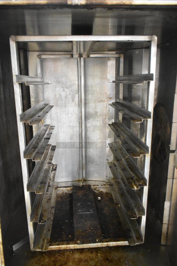 Baxter OV300G Stainless Steel Commercial Natural Gas Powered Mini Rotating Rack Oven w/ Dual Pan Rack on Commercial Casters. 95,000 BTU. - Image 9 of 13