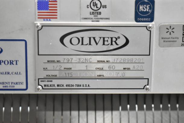 Oliver 797-32NC Metal Commercial Floor Style Bread Loaf Slicer w/ Pro Guard Artisan Bread Safety Chute. 115 Volts, 1 Phase. - Image 6 of 8