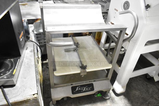 Face to Face Stainless Steel Commercial Meat Slicer Equipment Stand. - Image 1 of 4