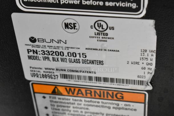 2023 Bunn VPR Stainless Steel Commercial Countertop 2 Burner Coffee Machine. 120 Volts, 1 Phase. - Image 6 of 6