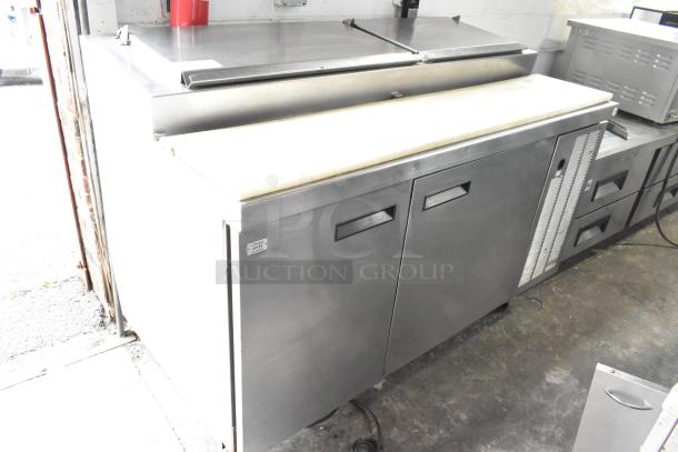 Delfield 18660PTB Stainless Steel Commercial Pizza Prep Table on Commercial Casters. 115 Volts, 1 Phase. - Image 1 of 11