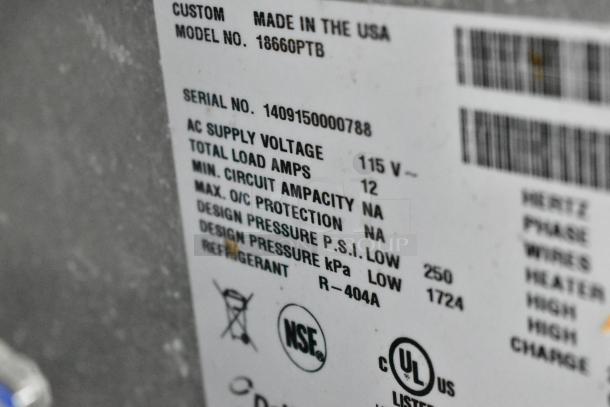 Delfield 18660PTB Stainless Steel Commercial Pizza Prep Table on Commercial Casters. 115 Volts, 1 Phase. - Image 8 of 11