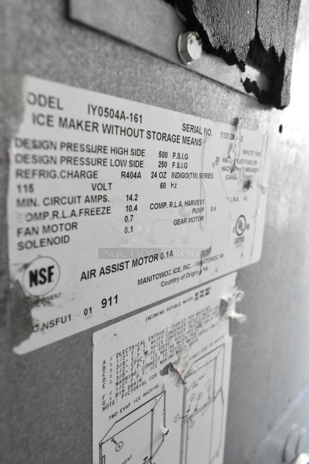 Manitowoc IY0504A-161 Stainless Steel Commercial Ice Head on Follett 425-30 Stainless Steel Commercial Ice Bin. 115 Volts, 1 Phase. - Image 6 of 6