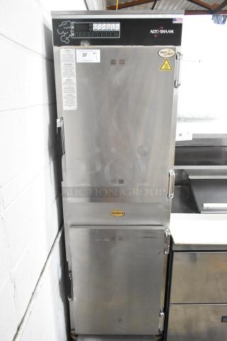 2019  Alto Shaam 1200-SK/III Stainless Steel Commercial Smoker Oven on Commercial Casters. 208-240 Volts, 1 Phase.