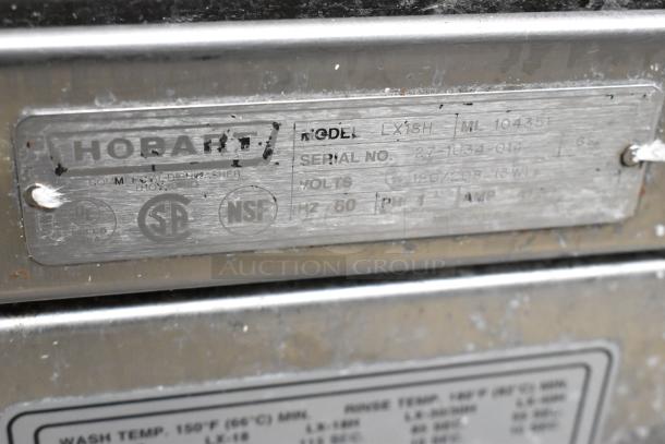 Hobart LX18H Stainless Steel Commercial Undercounter Dishwasher. 120/208-240 Volts, 1 Phase. - Image 4 of 6