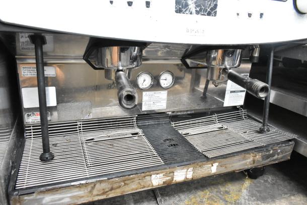 Schaerer Barista Stainless Steel Commercial Countertop 2 Group Espresso Machine w/ 3 Portafilters and 2 Hopper. 208/240 Volts, 1 Phase. - Image 4 of 5