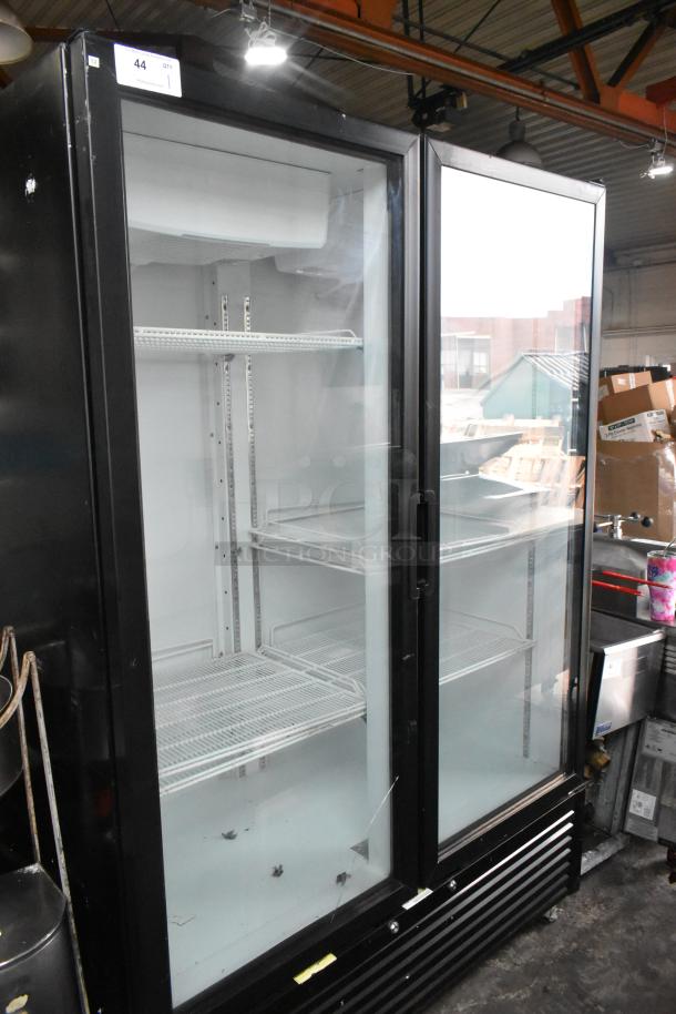 Kool It LX-46R B Metal commercial 2 Door Reach In Cooler Merchandiser w/ Poly Coated Racks on Commercial Casters. 115 Volts, 1 Phase. - Image 1 of 8