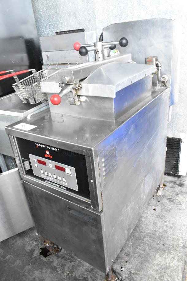Henny Penny 500C Stainless Steel Commercial Floor Style Electric Powered Pressure Fryer on Commercial Casters. 208 Volts, 3 Phase. - Image 2 of 6