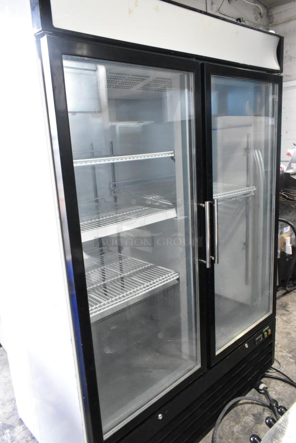 Polar GE019 Metal Commercial 2 Door Reach In Cooler Merchandiser w/ Poly Coated Racks. 115 Volts, 1 Phase. - Image 1 of 6