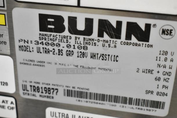 Bunn ULTRA-2 Stainless Steel Commercial Countertop 2 Hopper Slushie Machine. Missing Lids. 115 Volts, 1 Phase. - Image 5 of 7