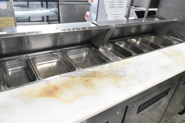Kalifon KSR-72B Stainless Steel Commercial Sandwich Salad Prep Table Bain Marie Mega Top on Commercial Casters. 115 Volts, 1 Phase. - Image 3 of 9