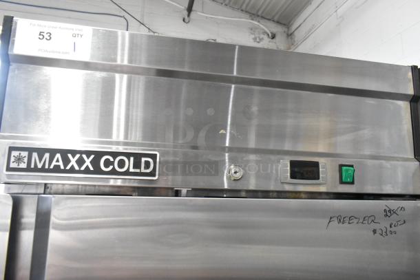 Maxx Cold MXSF-23FDHC Stainless Steel Commercial Single Door Reach In Freezer w/ Poly Coated Racks on Commercial Casters. 115 Volts, 1 Phase. - Image 3 of 8