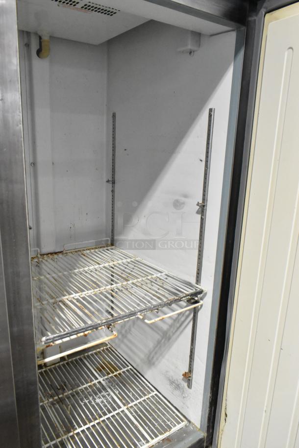 Entree CR1 Stainless Steel Commercial Single Door Reach In Cooler w/ Poly Coated Racks on Commercial Casters. 115 Volts, 1 Phase. - Image 2 of 6