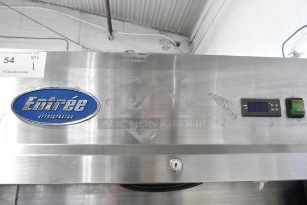 Entree CR1 Stainless Steel Commercial Single Door Reach In Cooler w/ Poly Coated Racks on Commercial Casters. 115 Volts, 1 Phase. - Image 3 of 6