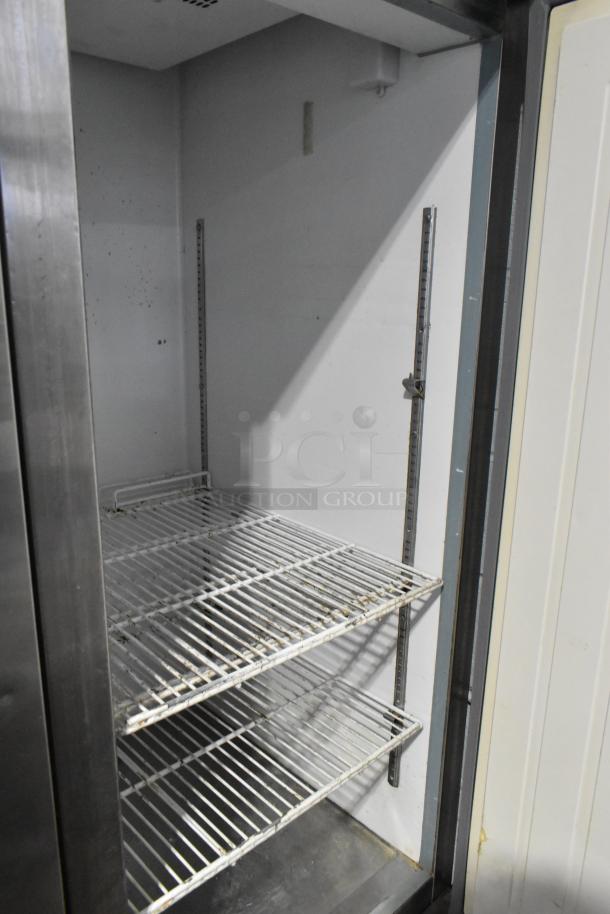 Entree CR1 Stainless Steel Commercial Single Door Reach In Cooler w/ Poly Coated Racks on Commercial Casters. 115 Volts, 1 Phase. - Image 2 of 4