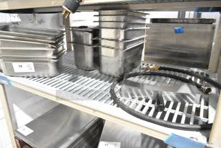 ALL ONE MONEY! Tier Lot of Various Items Including Stainless Steel Drop In Bins and Pizza Peel.