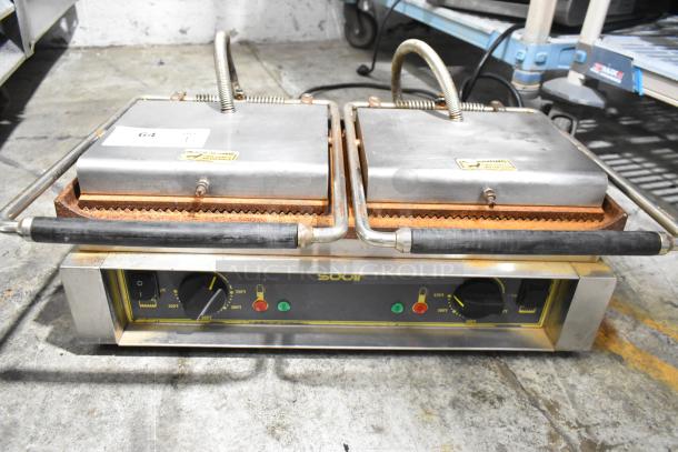 Sodir Stainless Steel Commercial Countertop Double Panini Press. 220 Volts, 1 Phase. - Image 1 of 4