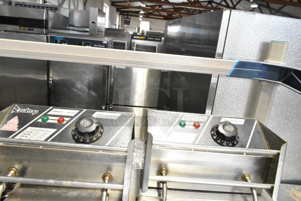 Zokop EH82 Stainless Steel Commercial Countertop Double Electric Powered Fryer. 110 Volts, 1 Phase. - Image 2 of 5