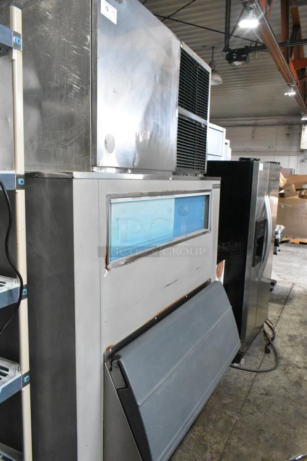 Hoshizaki KM-1601SWH Stainless Steel Commercial Ice Head on Scotsman BH1356E Commercial Ice Bin. 208-230 Volts, 1 Phase. - Image 2 of 8