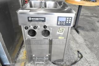 2022 Stoelting F131-38I2 Stainless Steel Commercial Countertop 2 Flavor w/ Twist Soft Serve Ice Cream Machine. 208-240 Volts, 1 Phase. - Item #1194965