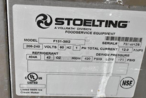 2022 Stoelting F131-38I2 Stainless Steel Commercial Countertop 2 Flavor w/ Twist Soft Serve Ice Cream Machine. 208-240 Volts, 1 Phase. - Image 3 of 6