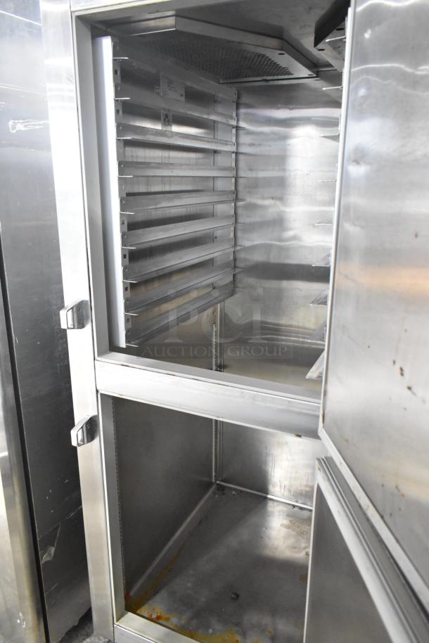 True STR1R-2HS-HC Stainless Steel Commercial 2 Half Size Door Reach In Cooler on Commercial Casters. 115 Volts, 1 Phase. - Image 7 of 8