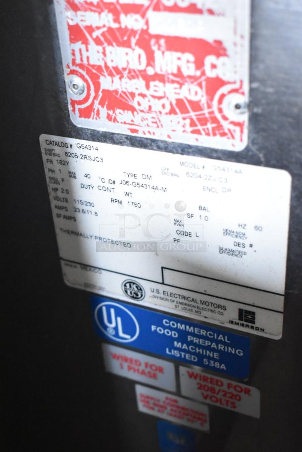 Biro G54314A Metal Commercial Floor Style Meat Grinder. 115/230 Volts, 1 Phase. - Image 4 of 4