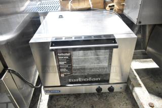 Moffat Turbofan E22M3 stainless steel convection oven, 110-120V, 1 phase, commercial countertop model, excellent condition.