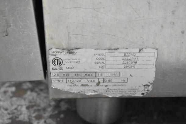 Moffat Turbofan E22M3 Stainless Steel Commercial Countertop Electric Powered Convection Oven. 110-120 Volts, 1 Phase. - Image 8 of 8
