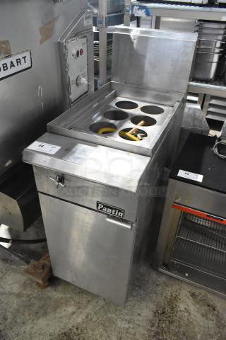 Pantin LT-GE150K stainless steel commercial natural gas pasta cooker, 130,000 BTU, visible label, floor style.