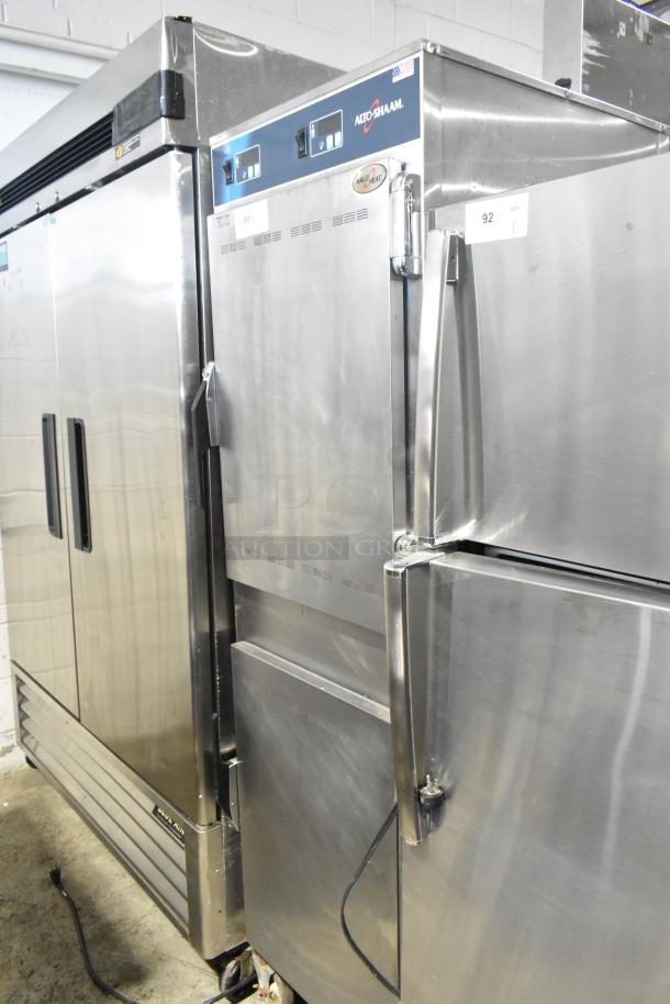 Alto Shaam 1000-UP Halo Heat stainless steel heated holding cabinet on casters, 120V, 1 phase, excellent condition.