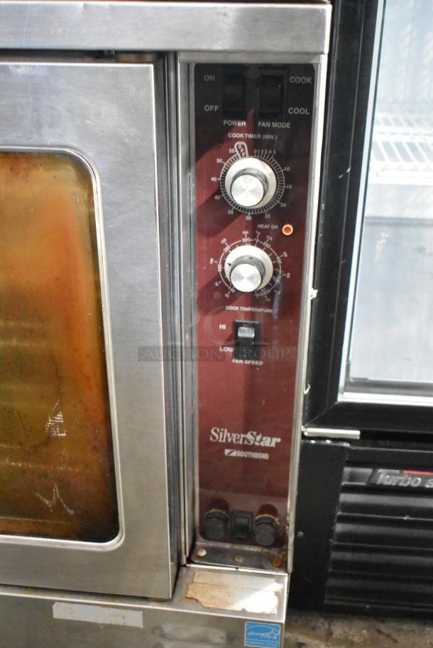 Southbend SilverStar full-size stainless steel convection oven with view doors, metal racks, and thermostatic controls.