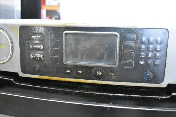 Turbochef Encore 2 metal countertop rapid cook oven, electric powered, 208/230-240V, keypad and display screen visible.