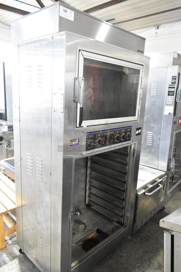 Nu Vu SUB-123 stainless steel oven proofer, 240V, 3-phase, on commercial casters. Excellent condition.