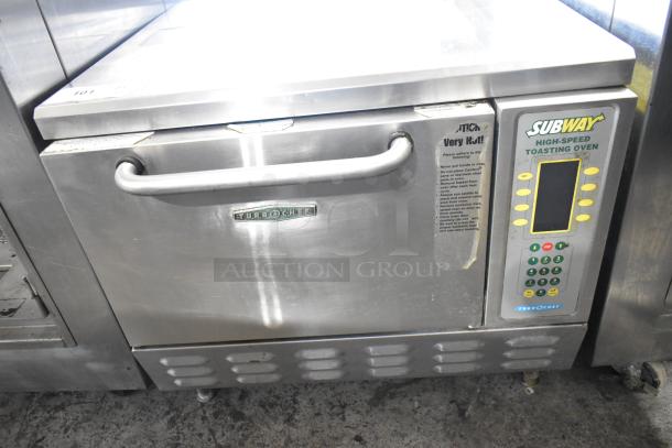 Turbochef NGC stainless steel rapid cook oven, electric, 208/230-240V, 1 phase, with keypad controls.