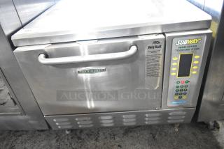 Turbochef NGC stainless steel rapid cook oven, electric, 208/230-240V, 1 phase, with keypad controls.