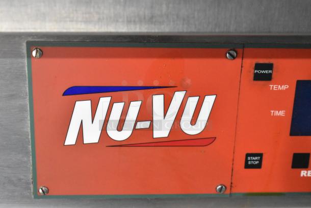 Nu Vu SUB-123P stainless steel commercial oven proofer, red control panel with brand and controls visible.