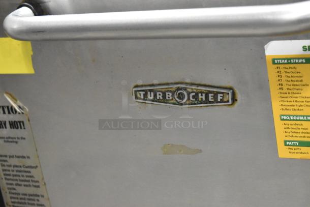 Turbochef NGC stainless steel commercial countertop rapid cook oven, electric powered, branded front emblem, used condition.