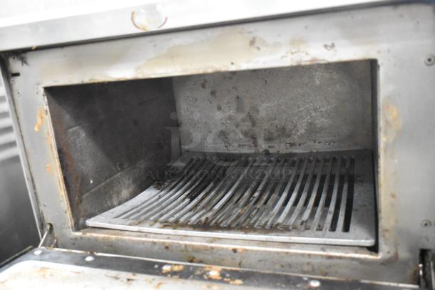 Turbochef NGC stainless steel rapid cook oven interior, showing wear. Electric, 208/230-240V, 1 phase, commercial use.