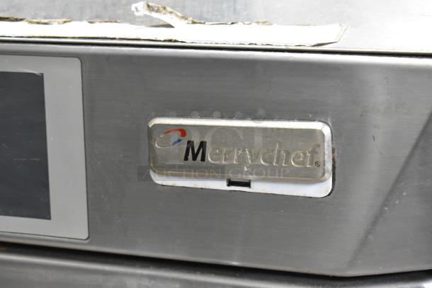 Merrychef eikon e4 stainless steel rapid cook oven, electric, 208/240V, 1 Phase, visible brand label, commercial use.